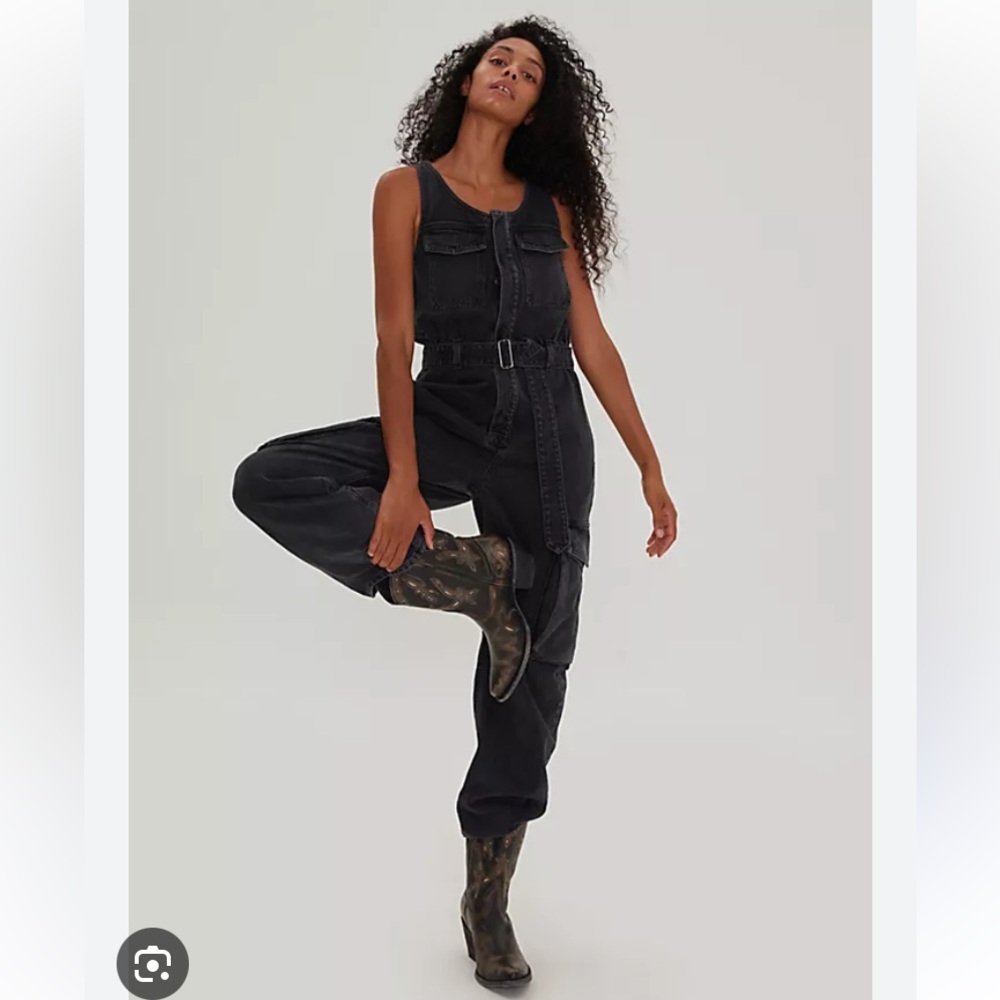 Agolde Elin Denim Jumpsuit - Black